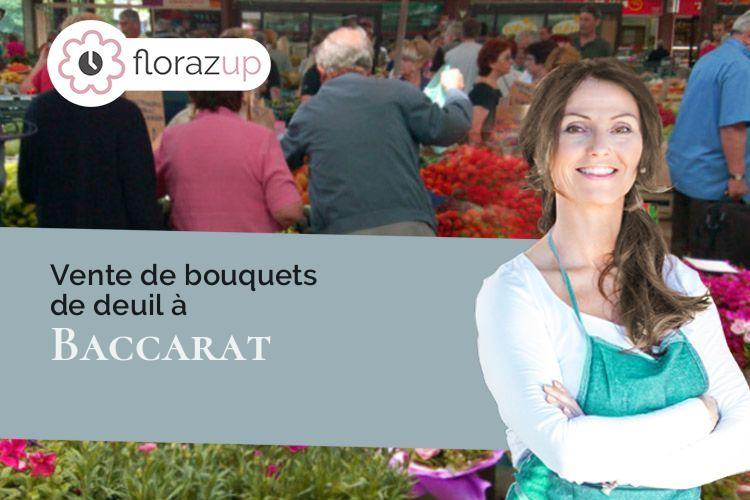 couronnes florales pour un deuil à Baccarat (Meurthe-et-Moselle/54120)