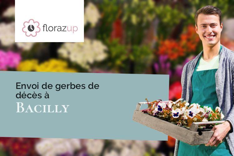 compositions de fleurs pour un décès à Bacilly (Manche/50530)