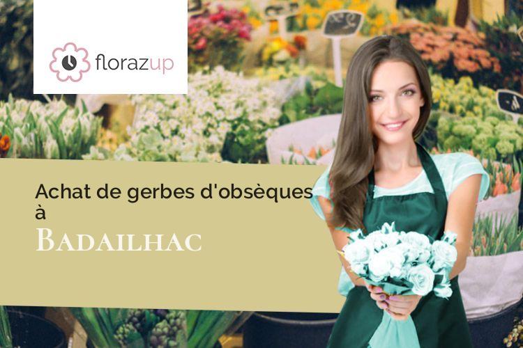 couronnes florales pour une crémation à Badailhac (Cantal/15800)