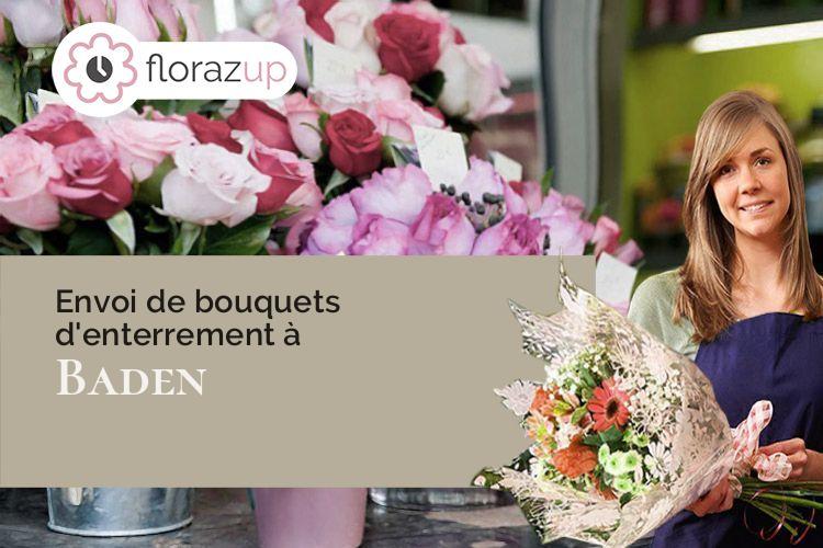 bouquets de fleurs pour un deuil à Baden (Morbihan/56870)