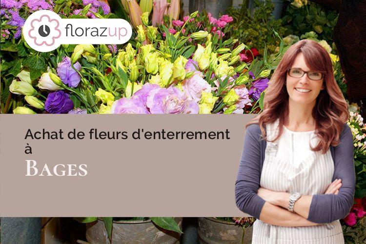 fleurs deuil pour des funérailles à Bages (Pyrénées-Orientales/66670)