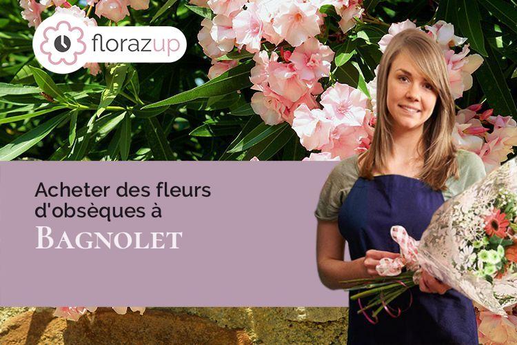 coeur de fleurs pour un enterrement à Bagnolet (Seine-Saint-Denis/93170)