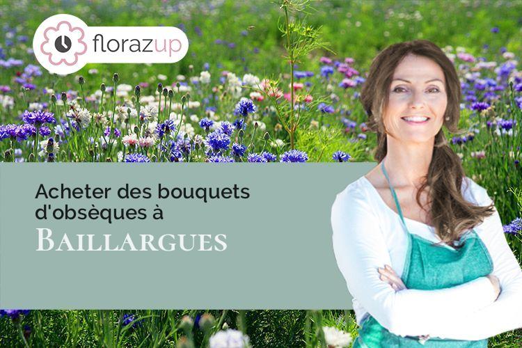 compositions florales pour des obsèques à Baillargues (Hérault/34670)