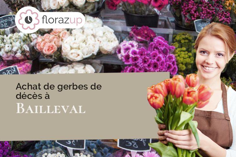 coupes de fleurs pour un décès à Bailleval (Oise/60140)