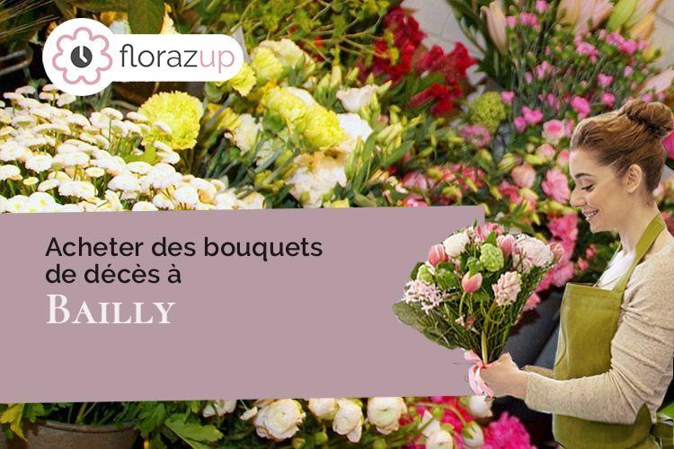 gerbes de fleurs pour un deuil à Bailly (Yvelines/78870)