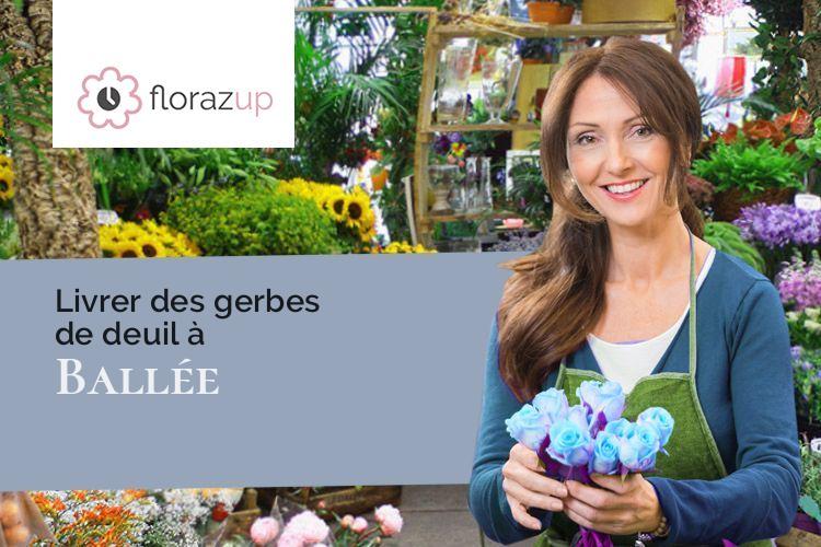 couronnes florales pour des obsèques à Ballée (Mayenne/53340)