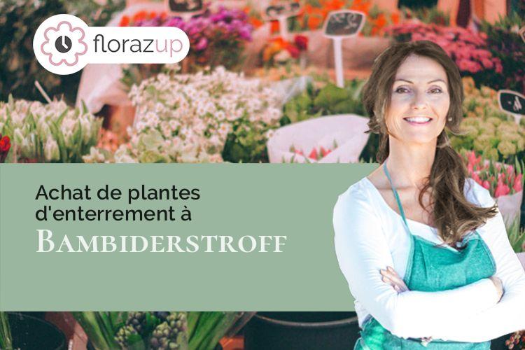 compositions florales pour un deuil à Bambiderstroff (Moselle/57690)