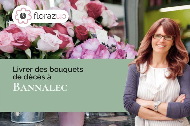 compositions de fleurs pour des funérailles à Bannalec (Finistère/29380)