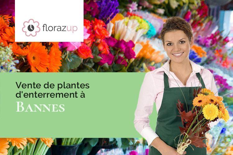 couronnes florales pour des obsèques à Bannes (Mayenne/53340)