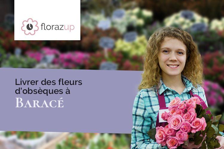 fleurs deuil pour un décès à Baracé (Maine-et-Loire/49430)