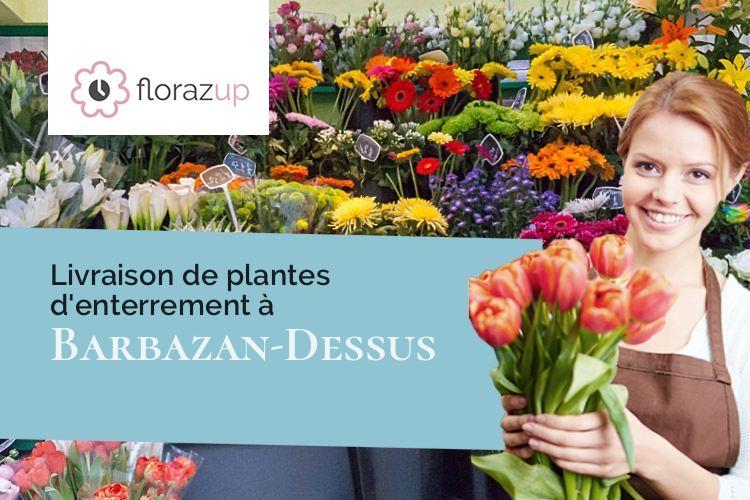 couronnes de fleurs pour des funérailles à Barbazan-Dessus (Hautes-Pyrénées/65360)