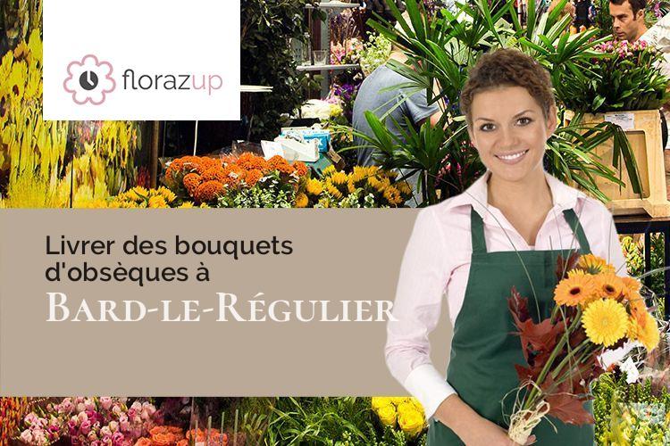 coeurs de fleurs pour un enterrement à Bard-le-Régulier (Côte-d'Or/21430)