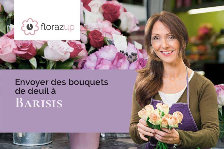 gerbes de fleurs pour des funérailles à Barisis (Aisne/02700)