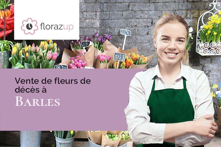 compositions florales pour des funérailles à Barles (Alpes-de-Haute-Provence/04140)