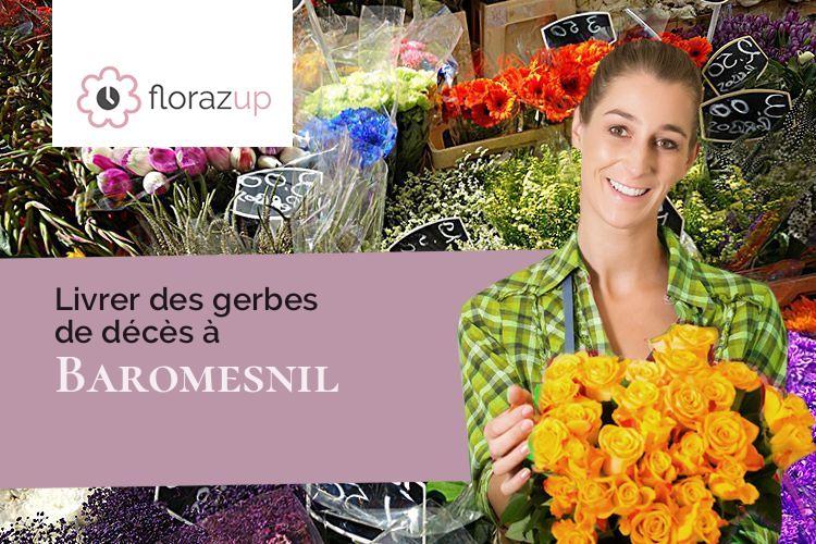 couronnes de fleurs pour un décès à Baromesnil (Seine-Maritime/76260)