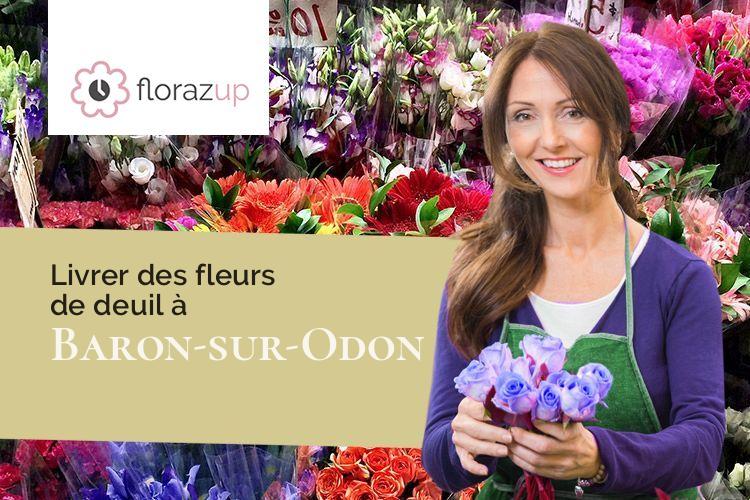 fleurs deuil pour un deuil à Baron-sur-Odon (Calvados/14210)