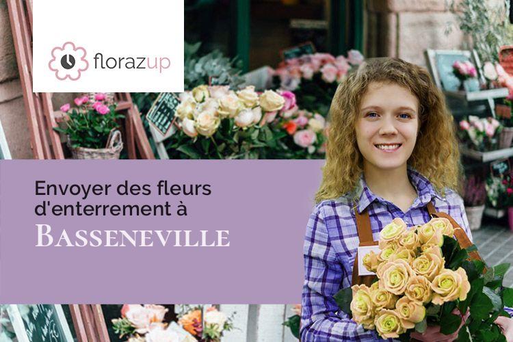 créations de fleurs pour un décès à Basseneville (Calvados/14670)