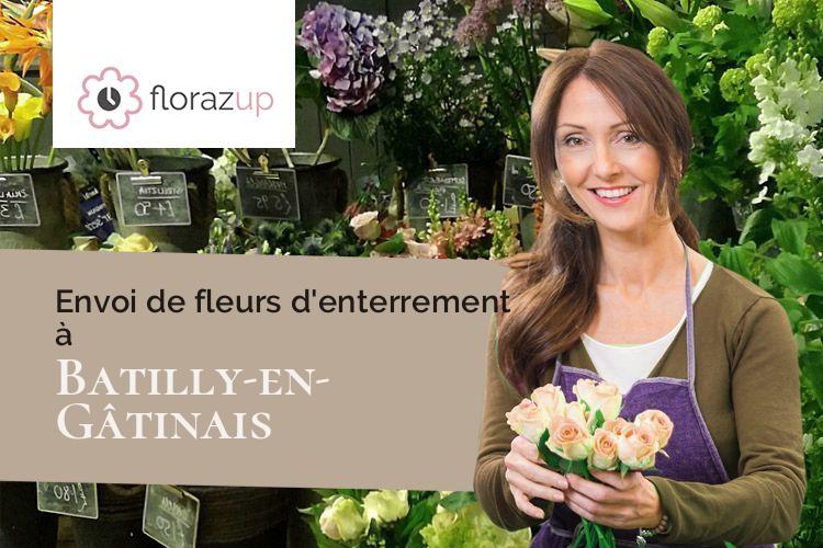 couronnes de fleurs pour des obsèques à Batilly-en-Gâtinais (Loiret/45340)