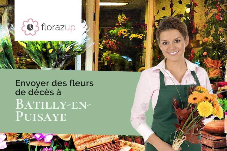 compositions florales pour des funérailles à Batilly-en-Puisaye (Loiret/45420)