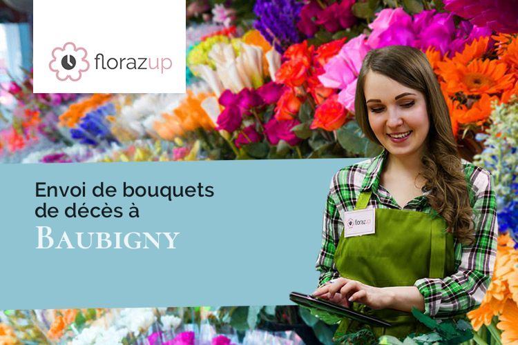 fleurs deuil pour des obsèques à Baubigny (Côte-d'Or/21340)