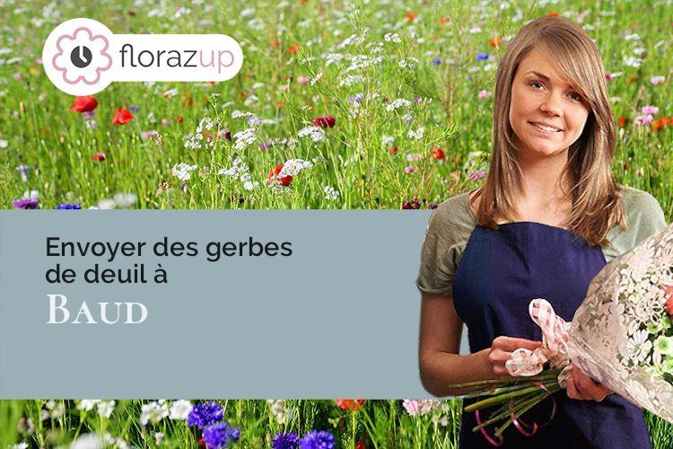 créations florales pour des funérailles à Baud (Morbihan/56150)