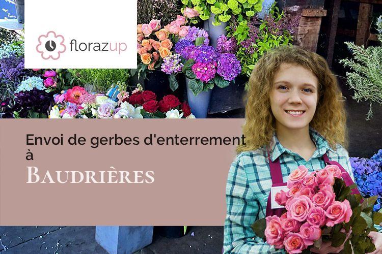 créations de fleurs pour des funérailles à Baudrières (Saône-et-Loire/71370)