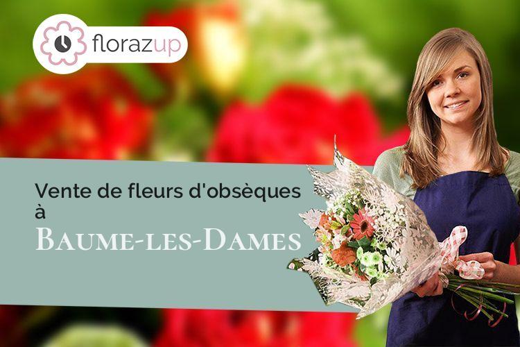 créations florales pour un décès à Baume-les-Dames (Doubs/25110)