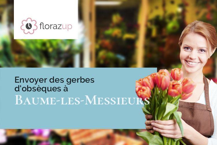 couronnes florales pour un décès à Baume-les-Messieurs (Jura/39570)