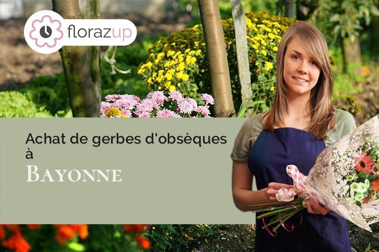 créations de fleurs pour un enterrement à Bayonne (Pyrénées-Atlantiques/64100)