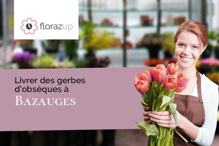 couronnes florales pour des obsèques à Bazauges (Charente-Maritime/17490)