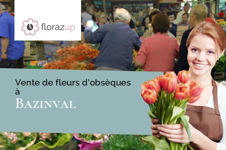 couronnes florales pour une crémation à Bazinval (Seine-Maritime/76340)