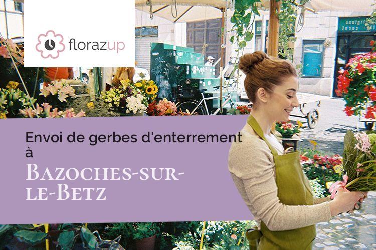 compositions florales pour des funérailles à Bazoches-sur-le-Betz (Loiret/45210)