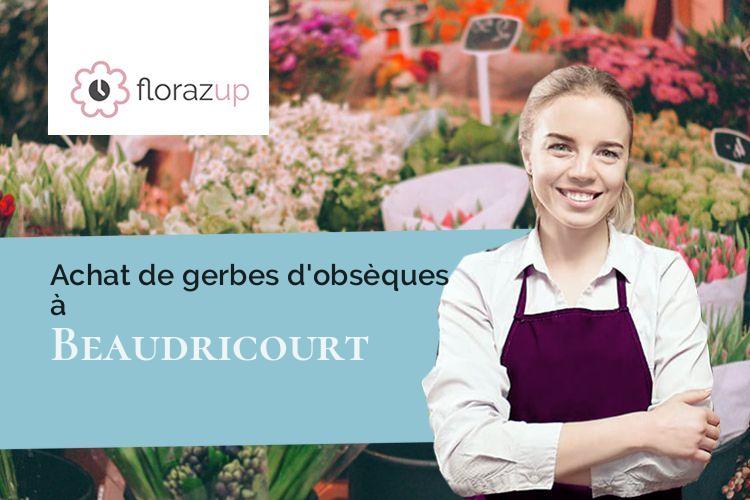 fleurs deuil pour une crémation à Beaudricourt (Pas-de-Calais/62810)