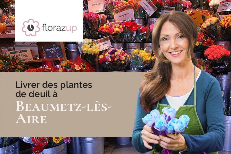 créations florales pour un deuil à Beaumetz-lès-Aire (Pas-de-Calais/62960)