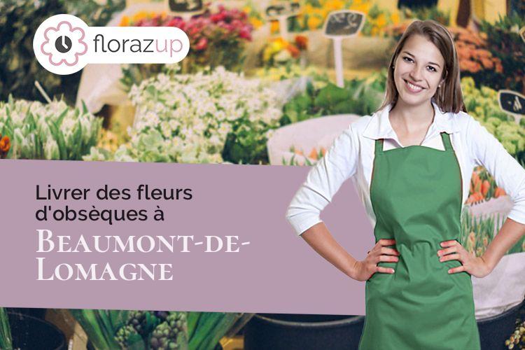 coeur de fleurs pour un décès à Beaumont-de-Lomagne (Tarn-et-Garonne/82500)