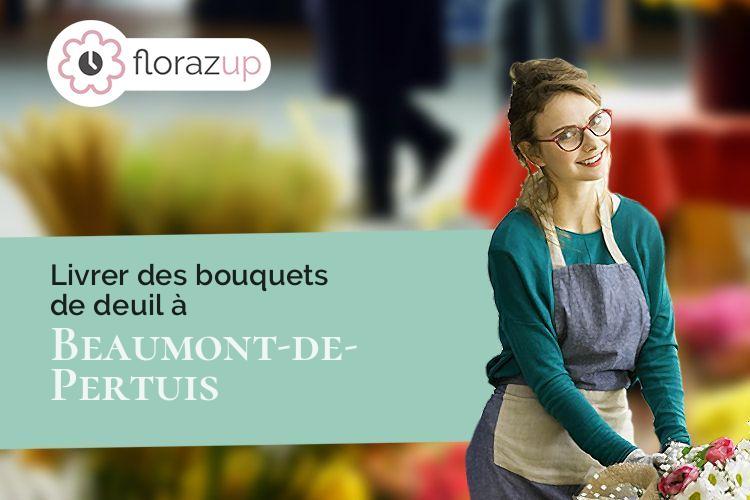 compositions de fleurs pour un enterrement à Beaumont-de-Pertuis (Vaucluse/84120)