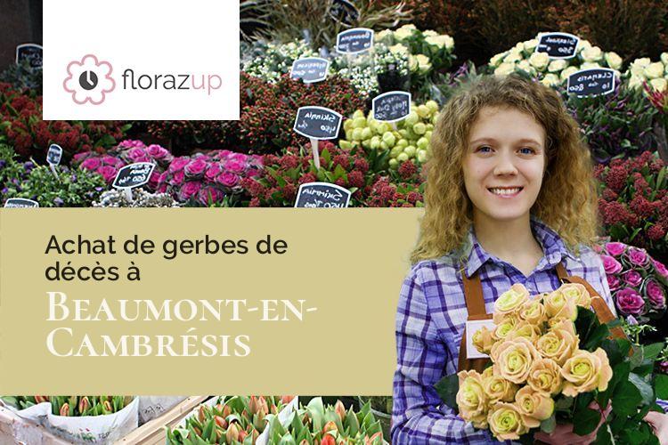 bouquets de fleurs pour des funérailles à Beaumont-en-Cambrésis (Nord/59540)