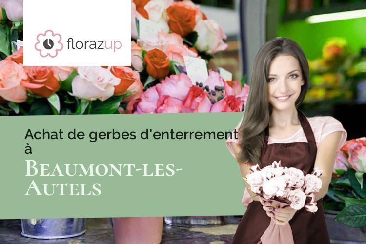 fleurs deuil pour des funérailles à Beaumont-les-Autels (Eure-et-Loir/28420)