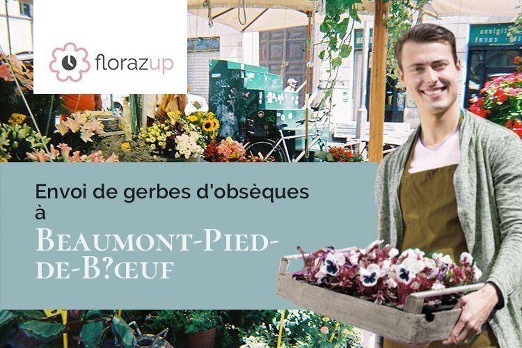 fleurs deuil pour des funérailles à Beaumont-Pied-de-B?œuf (Sarthe/72500)