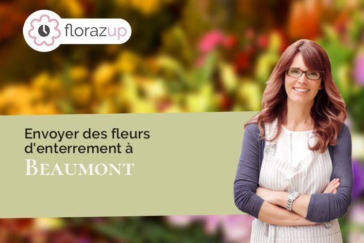 compositions de fleurs pour un deuil à Beaumont (Vienne/86490)
