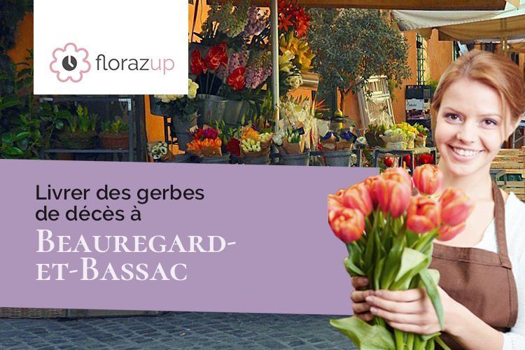 gerbes de fleurs pour un deuil à Beauregard-et-Bassac (Dordogne/24140)
