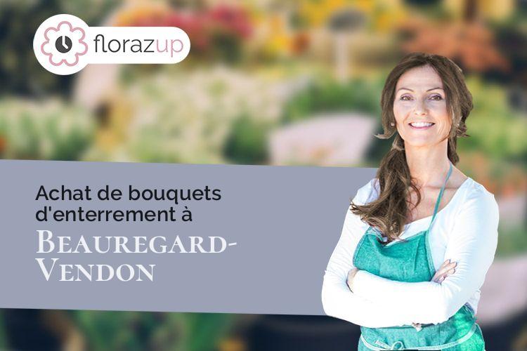 couronnes florales pour un enterrement à Beauregard-Vendon (Puy-de-Dôme/63460)