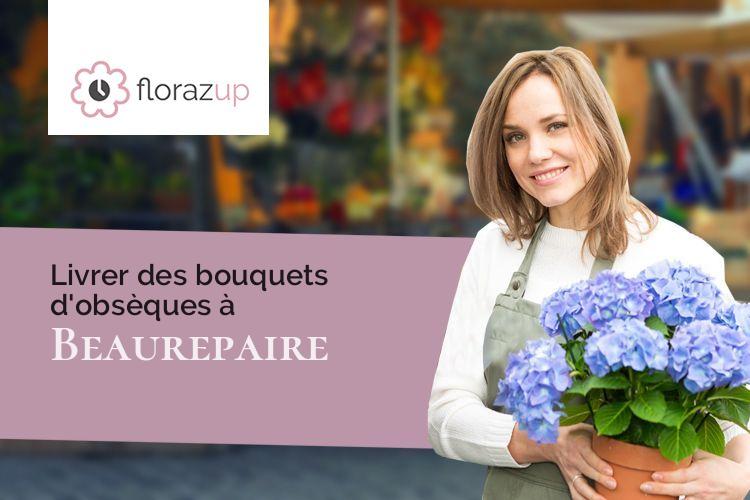couronnes de fleurs pour des funérailles à Beaurepaire (Seine-Maritime/76280)