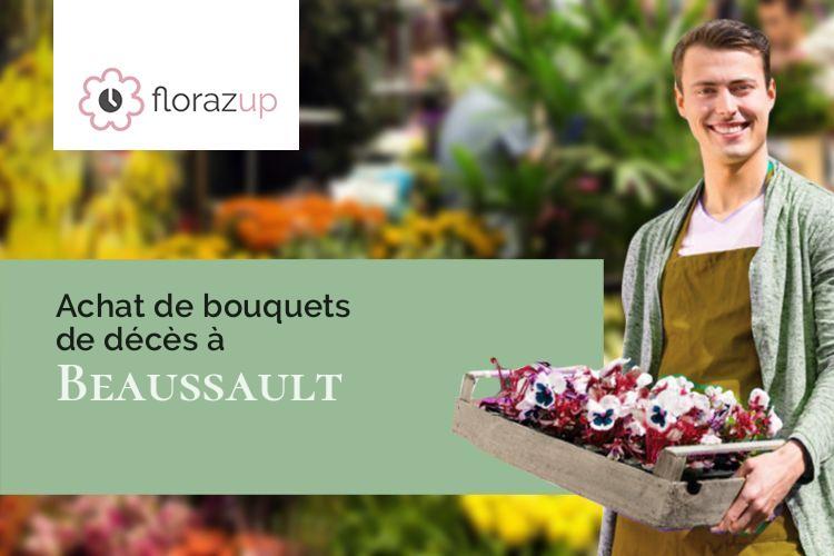 compositions florales pour un deuil à Beaussault (Seine-Maritime/76870)