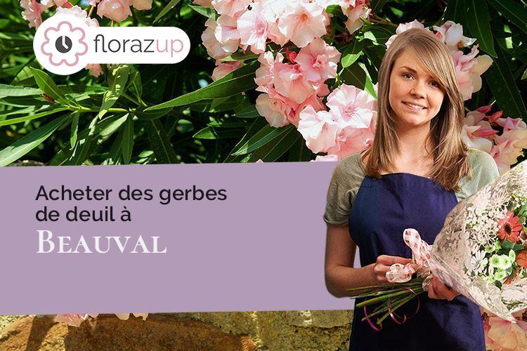 couronnes florales pour un enterrement à Beauval (Somme/80630)