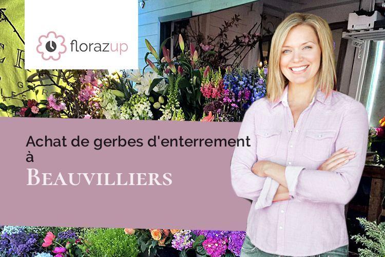 couronnes florales pour un deuil à Beauvilliers (Eure-et-Loir/28150)