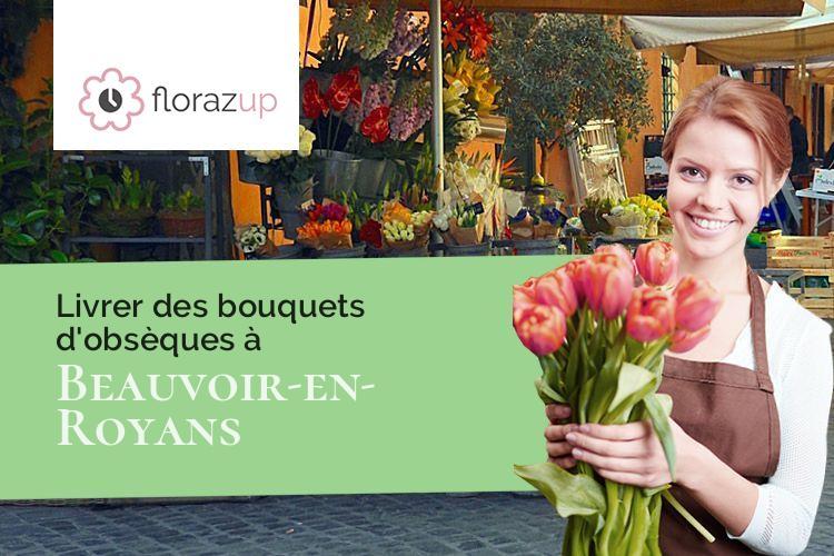 compositions florales pour un enterrement à Beauvoir-en-Royans (Isère/38160)
