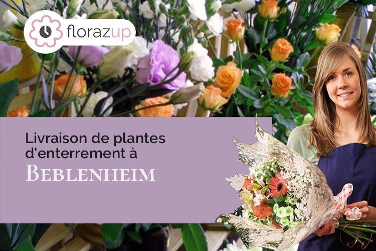 fleurs deuil pour une crémation à Beblenheim (Haut-Rhin/68980)