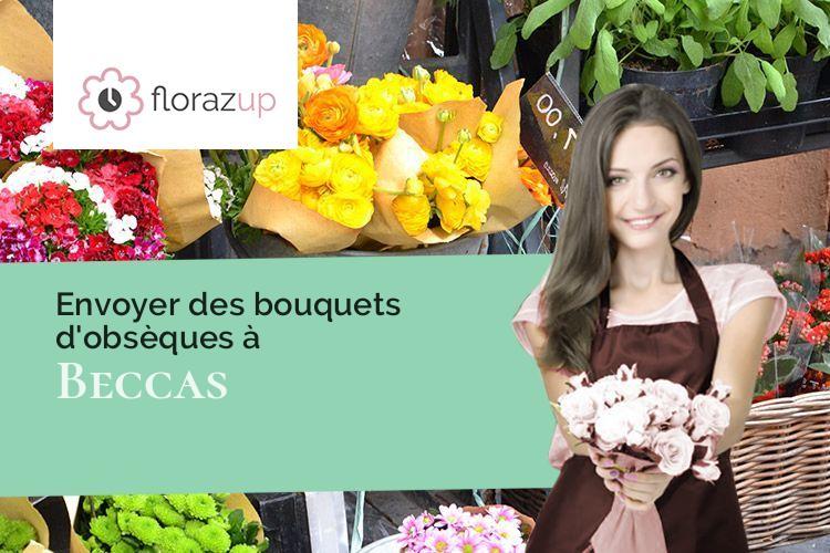bouquets de fleurs pour des funérailles à Beccas (Gers/32730)