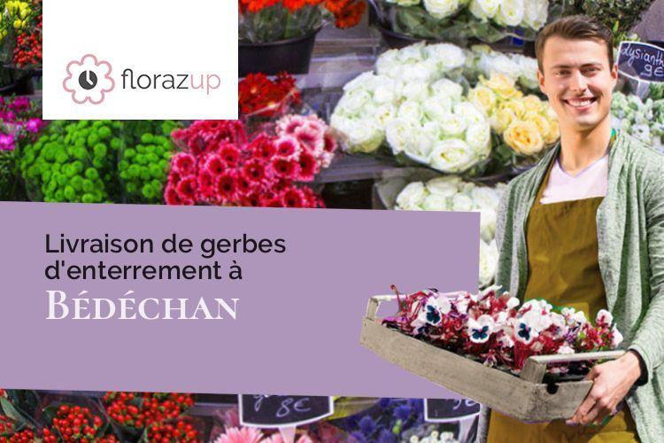 croix de fleurs pour des obsèques à Bédéchan (Gers/32450)